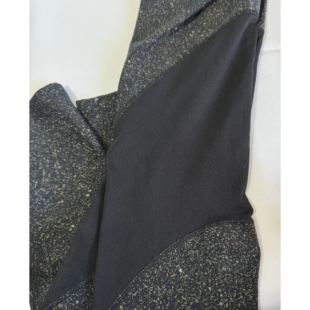 Nike Dri-Fit Womens Full Length Leggings Medium Black‎ Mesh Activewear Gym Yoga